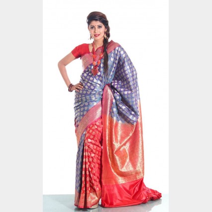Silk Katan Sharee from Tangail with blouse piece